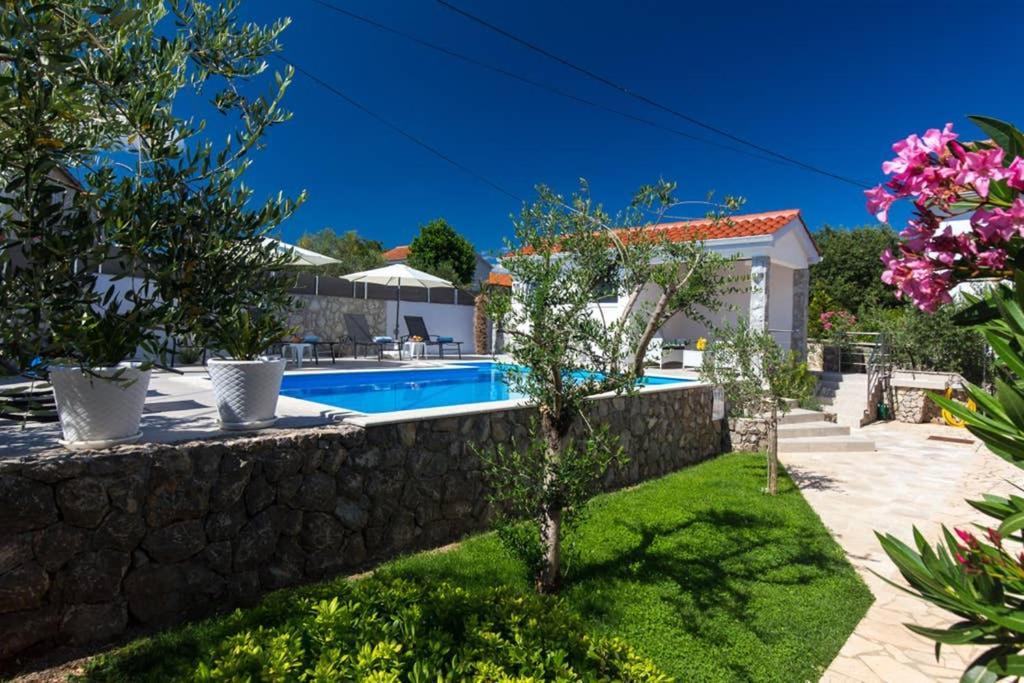 Adria-Holiday House With A Private Pool In Krk Kornic Bagian luar foto